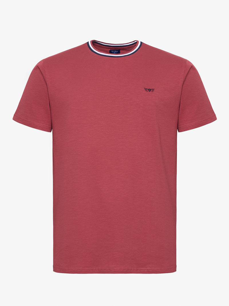 T-shirt Bordeaux Manga Curta Regular Fit