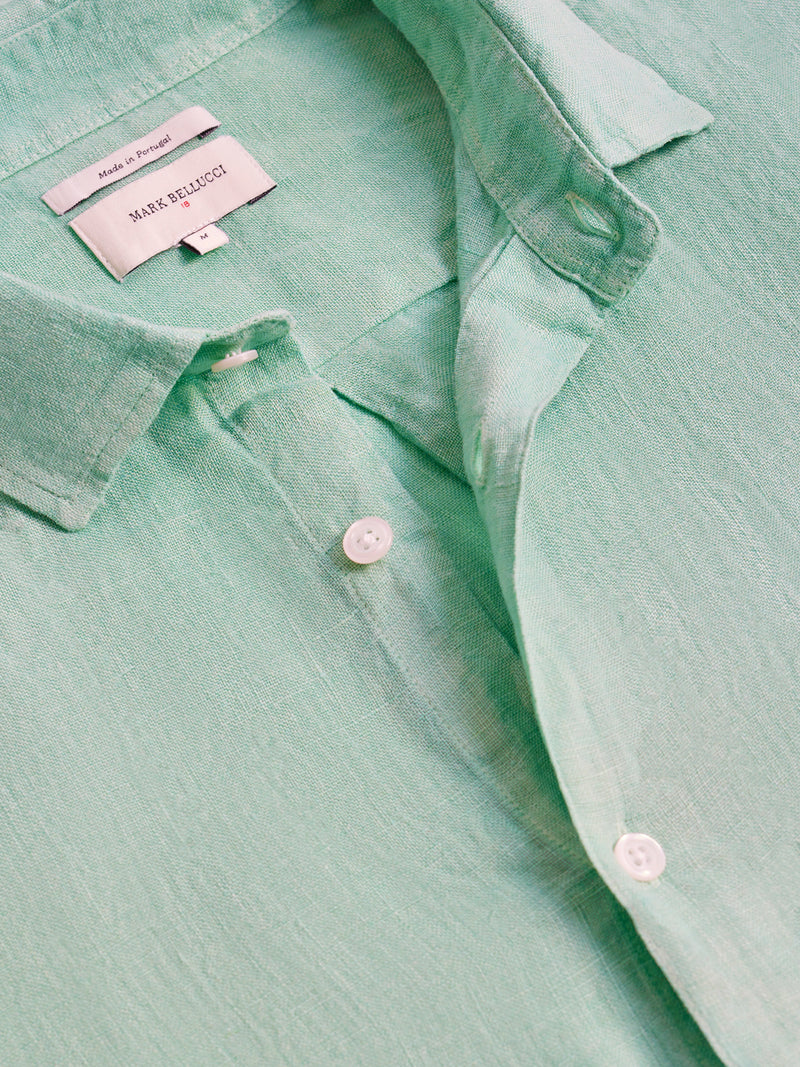 Camisa Tailored Linho Verde