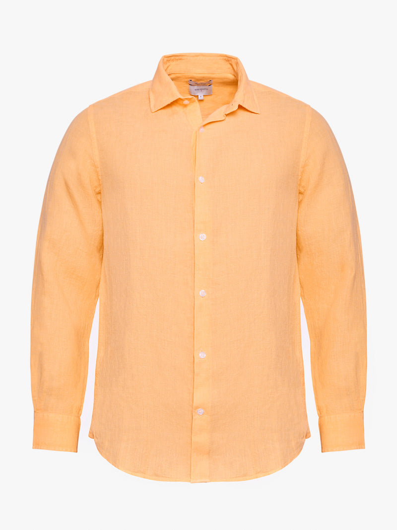 Camisa Tailored Linho Laranja