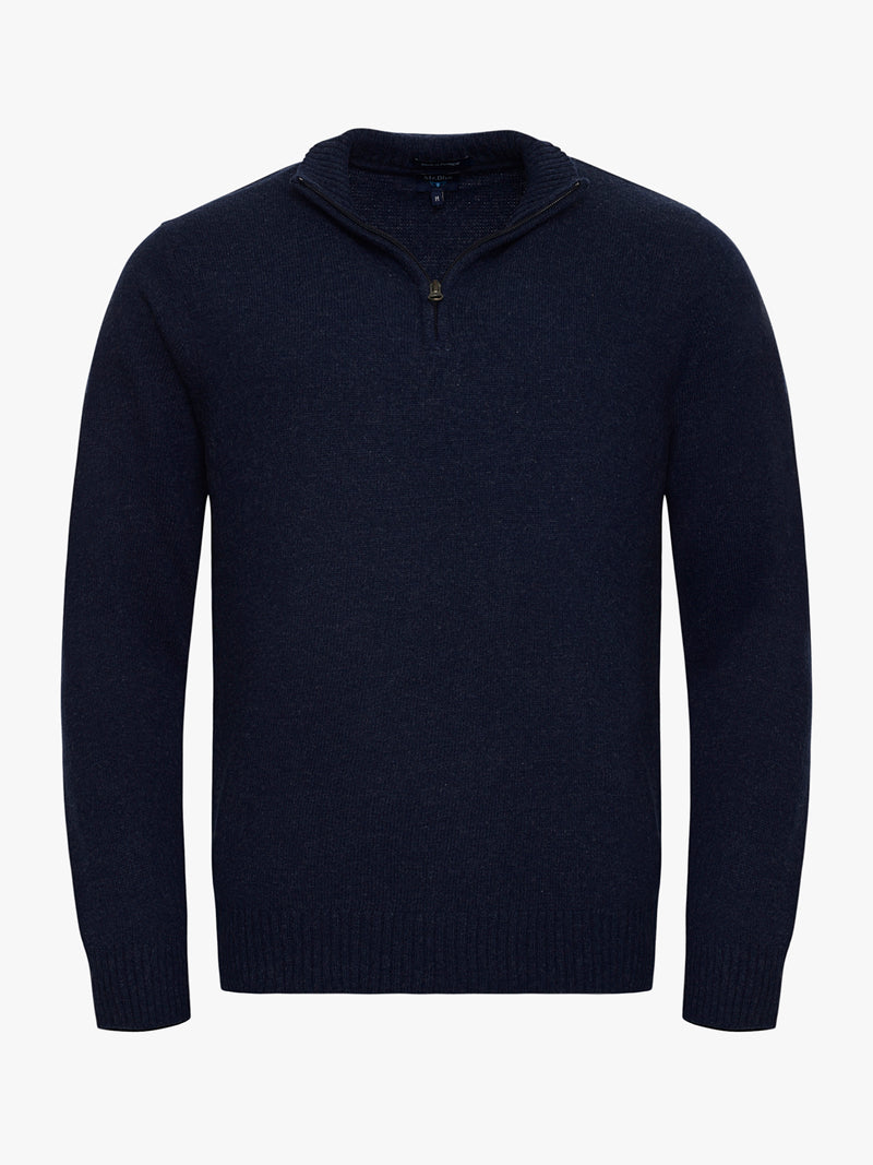 Pullover Grosso Meio Zip Mr. Blue