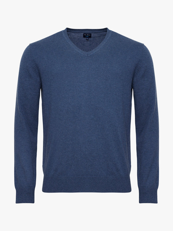 Pullovers Fino Decote em V Mr. Blue