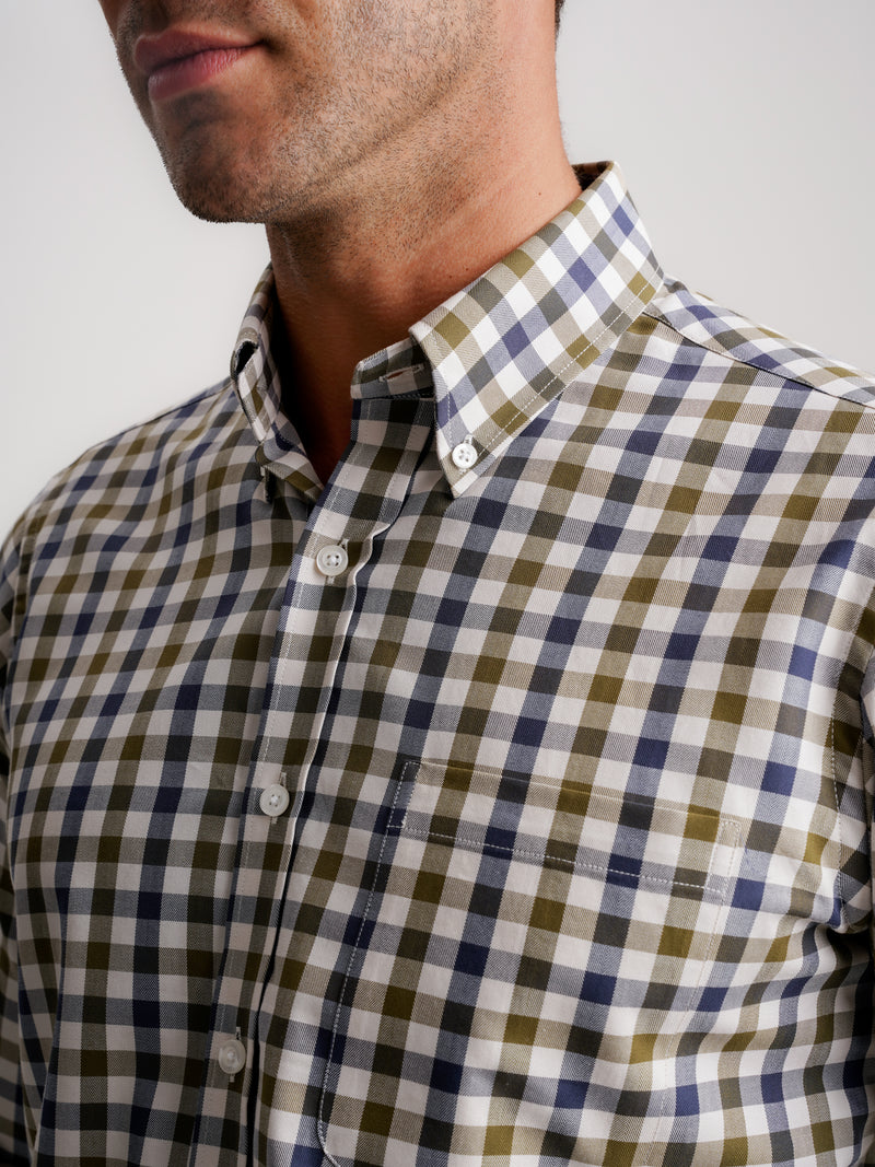 Camisa Regular Fit Twill Azul