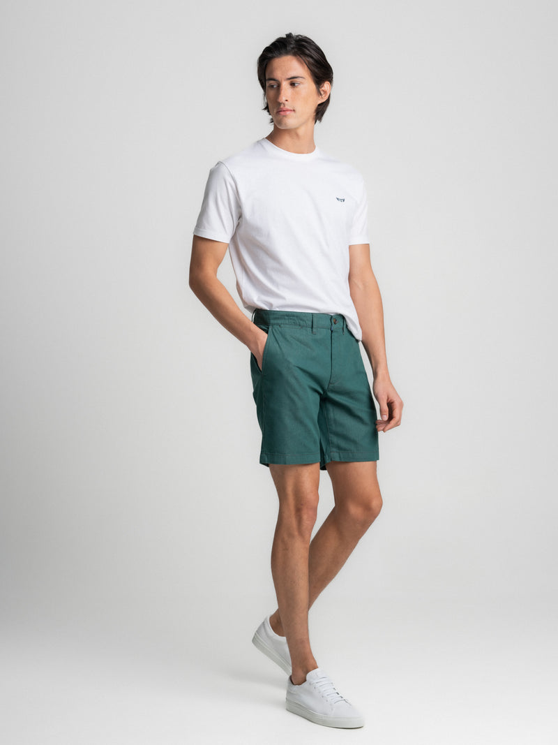 Classic Fit Green Bermuda Shorts