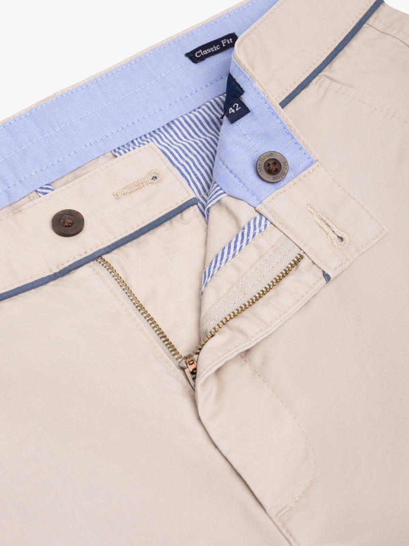 Bermuda Chino beige en coton coupe classique