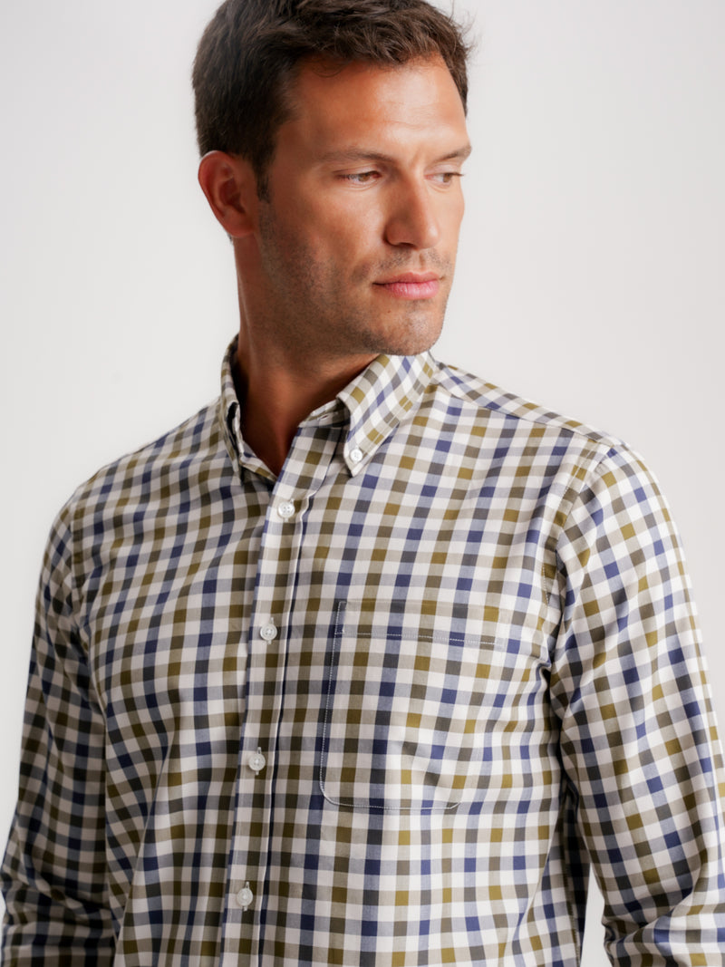 Camisa Regular Fit Twill Azul