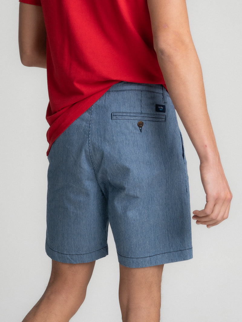 Casual Fit Blue Bermuda Shorts