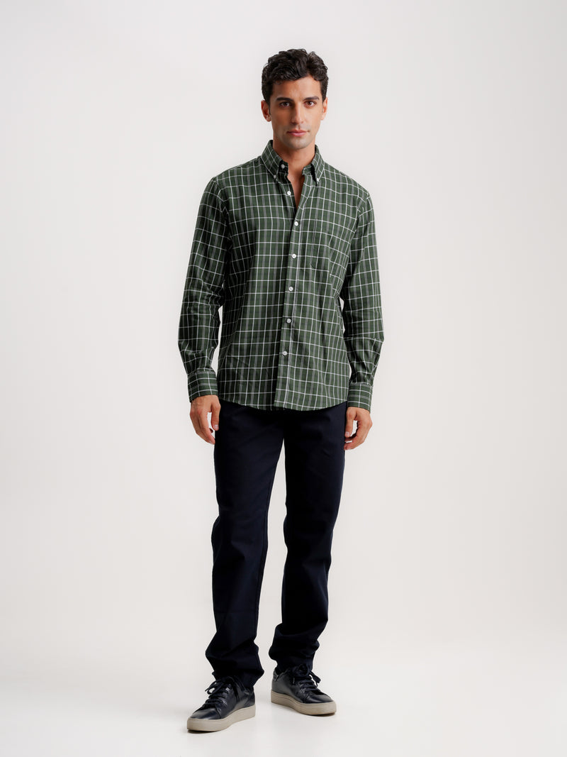 Camisa Regular Fit Twill Verde