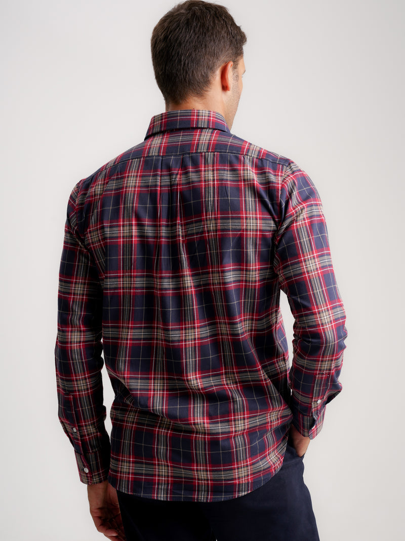 Regular Fit Blue Flannel Shirt