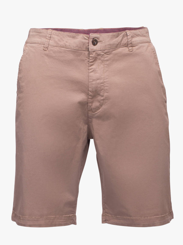 Twill Bermuda shorts plain camel