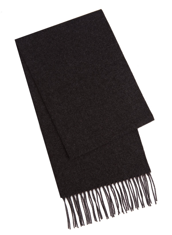 PLAIN SCARF WITH FRAYED DETAIL