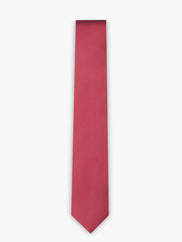 Red thin striped tie