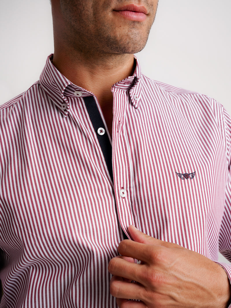 Camisa Regular Fit Oxford Vermelha