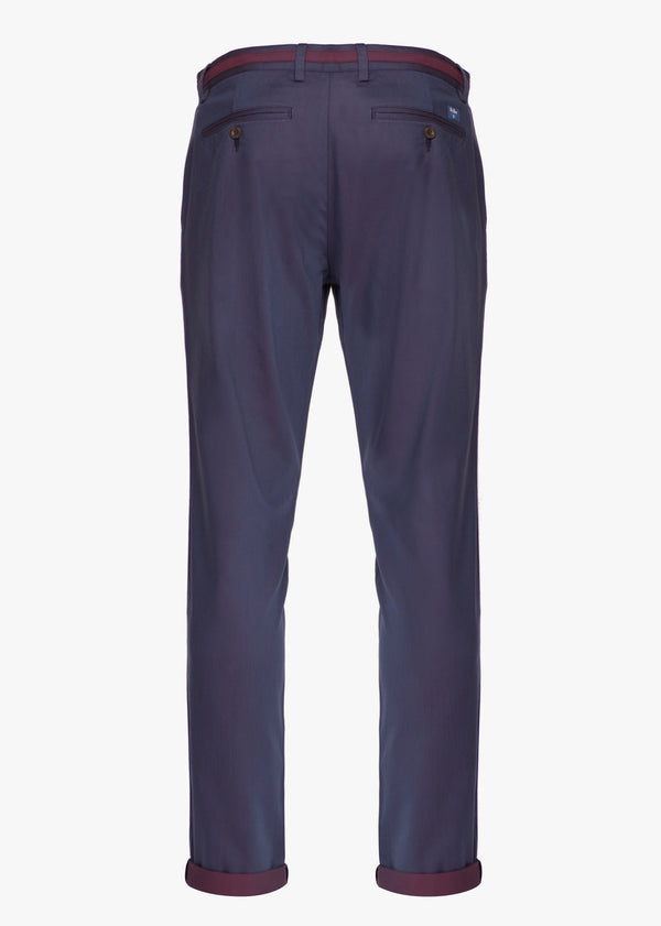Chino Canvas fancy pants Slim Fit with detail
