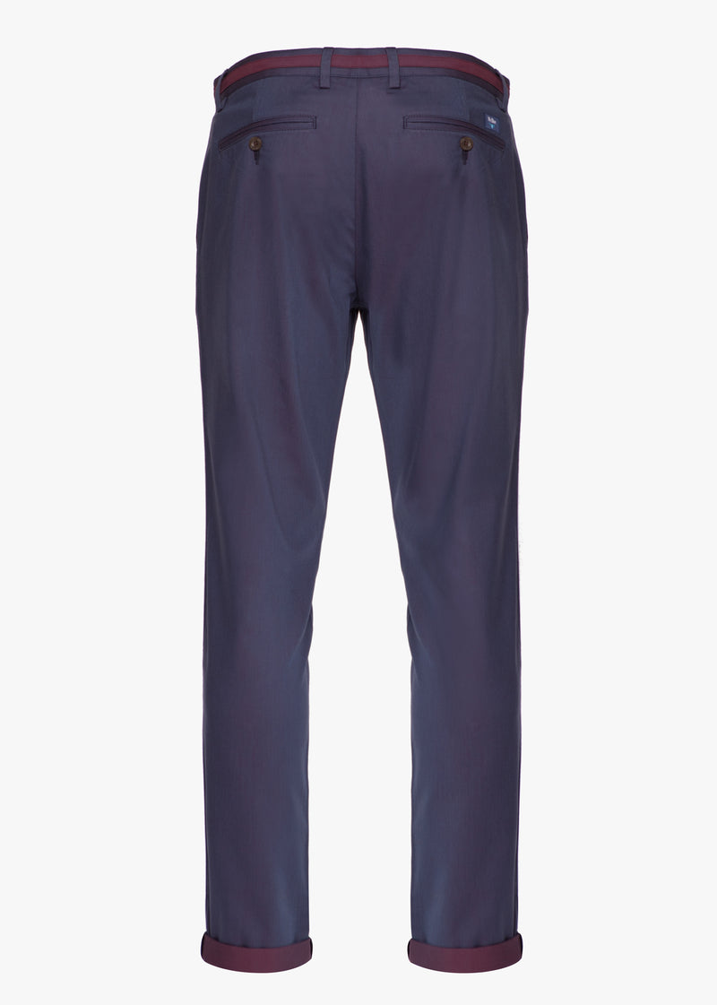 Chino Canvas fancy pants Slim Fit with detail