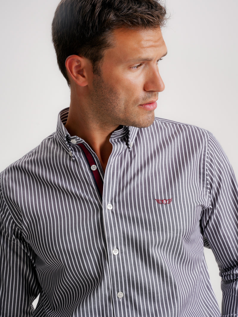 Regular Fit Oxford Shirt Grey