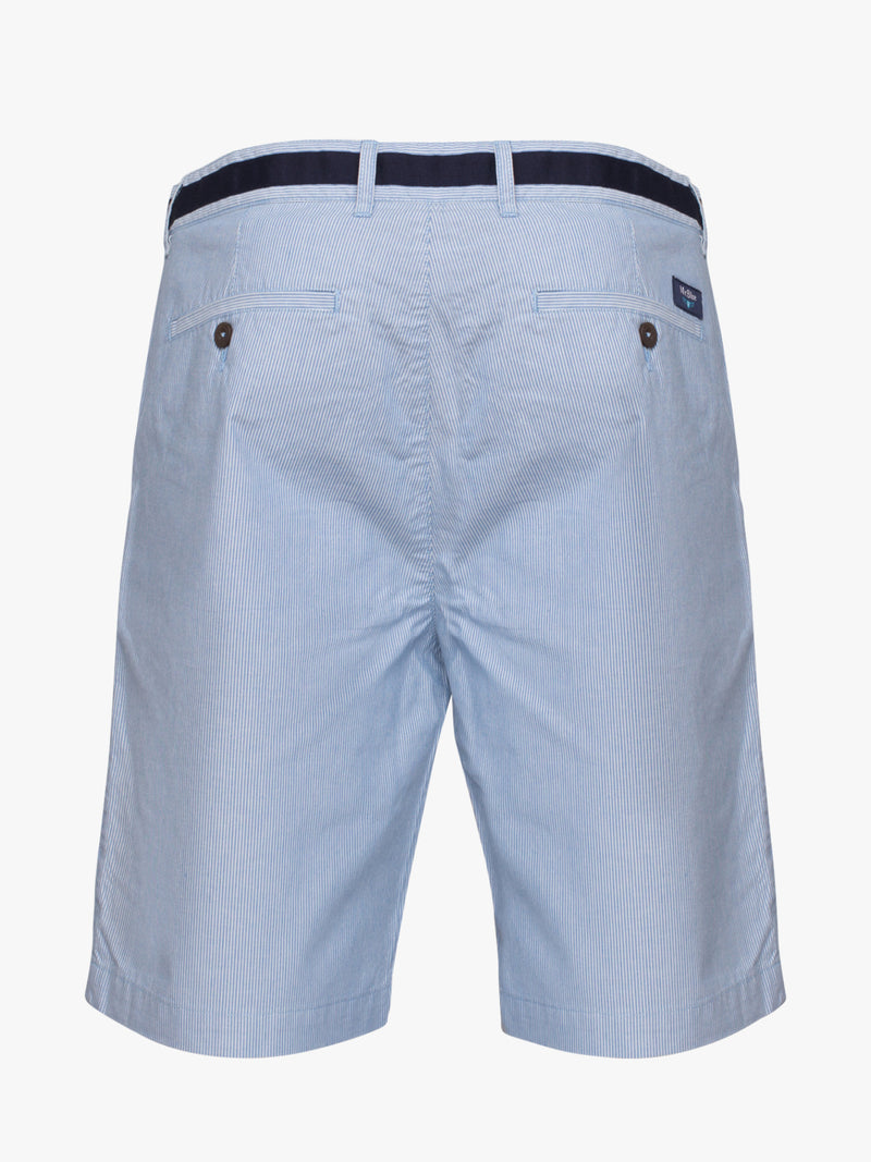 Oxford bermuda shorts thin stripes light blue and white