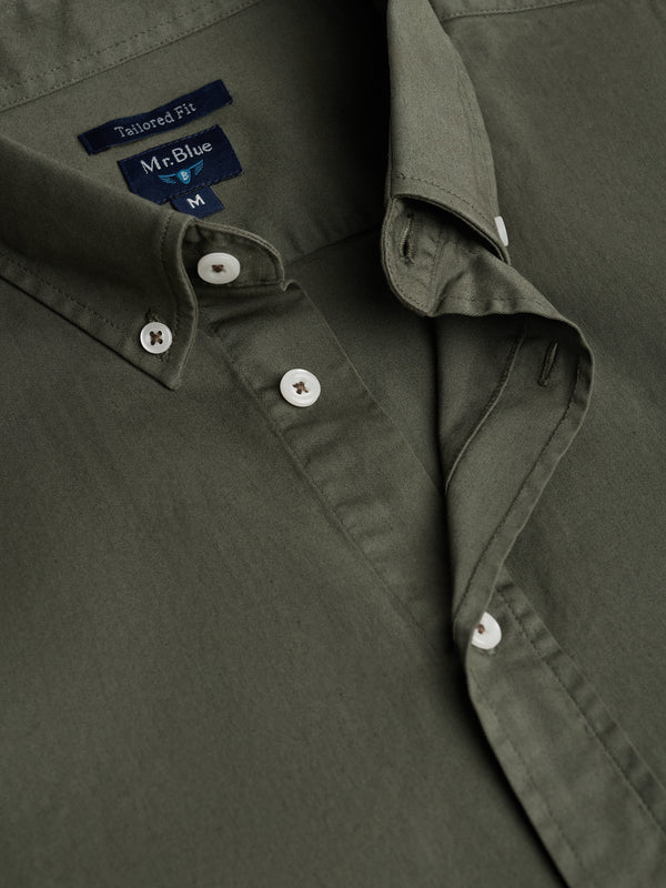 Camisa Tailored fit Twill Verde