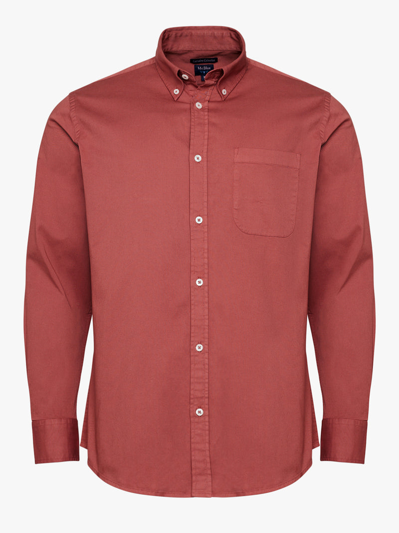 Regular Fit Red Twill Shirt