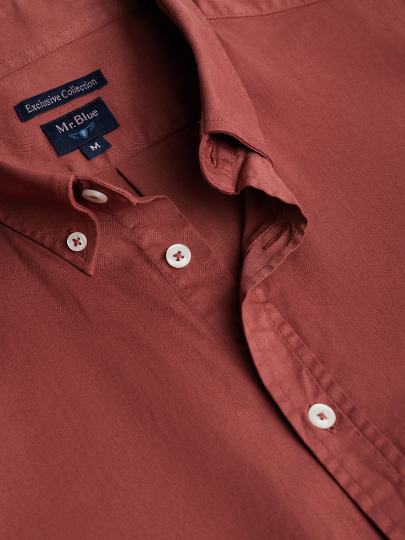 Regular Fit Red Twill Shirt