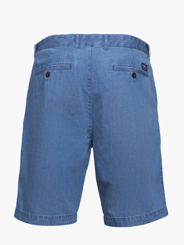 Smooth denim bermuda shorts