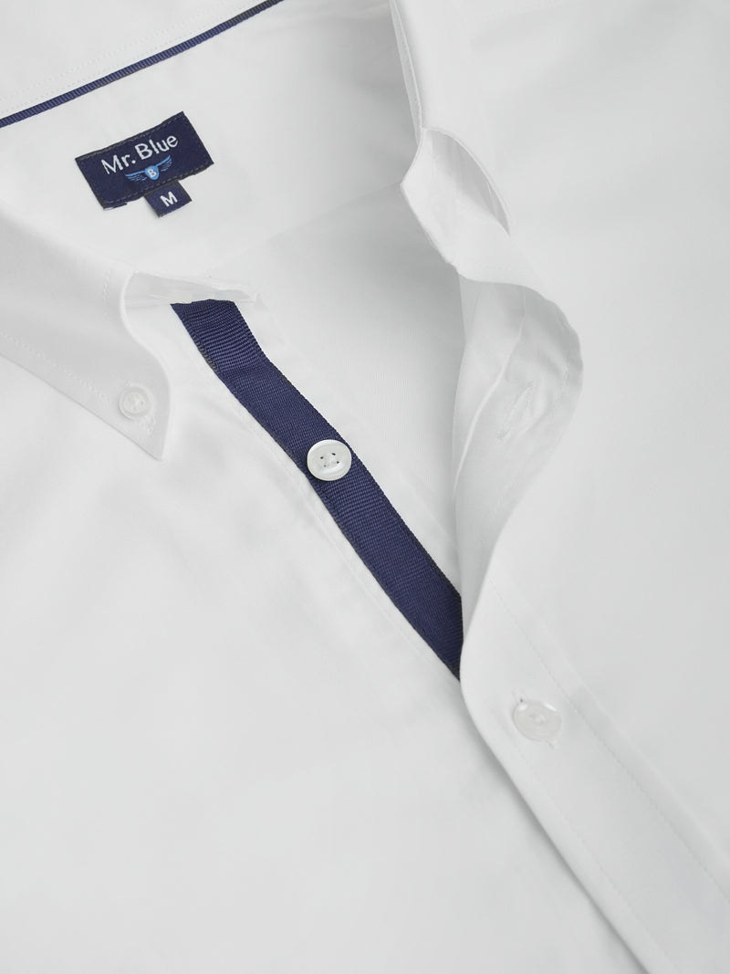 Chemise Oxford blanche coupe classique