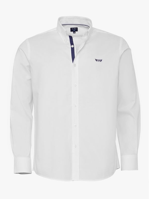 Chemise Oxford blanche coupe classique