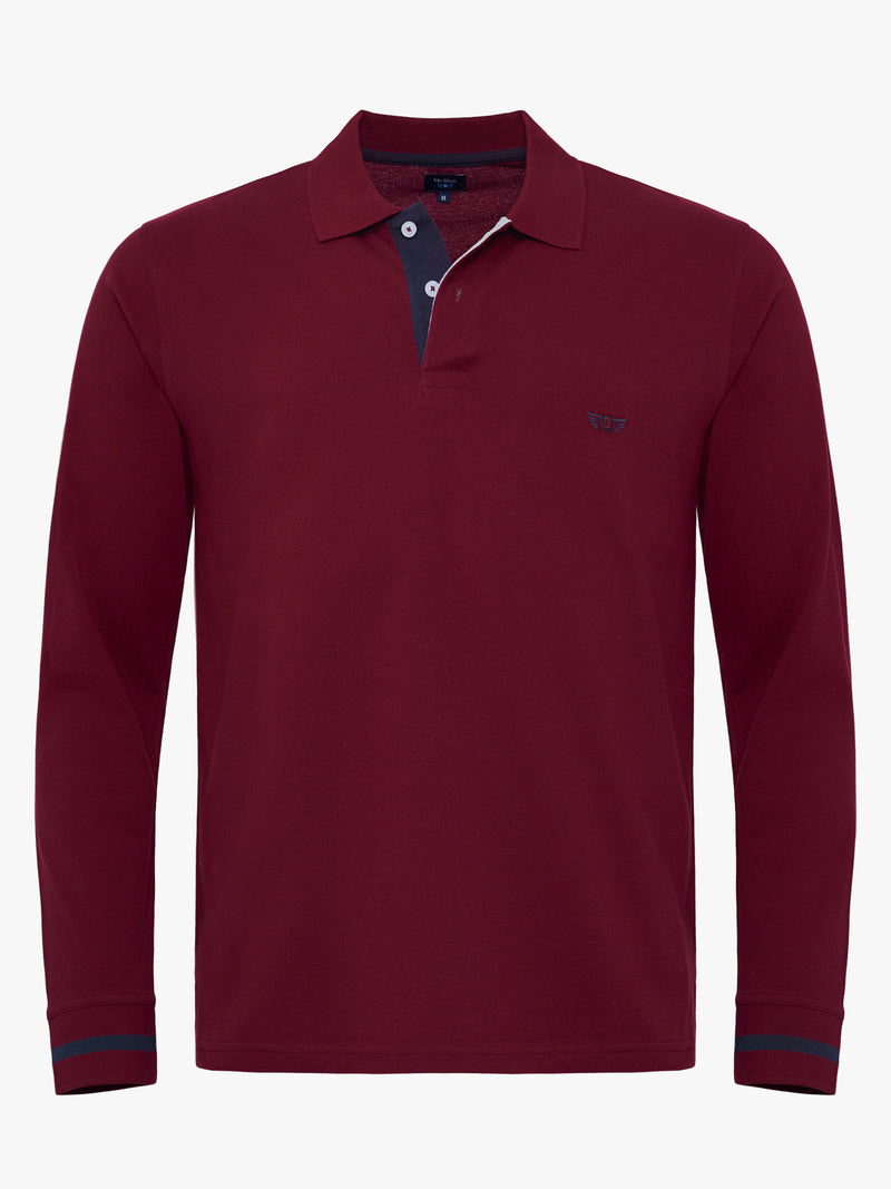 Polo Regular Fit Piquet Bordeaux