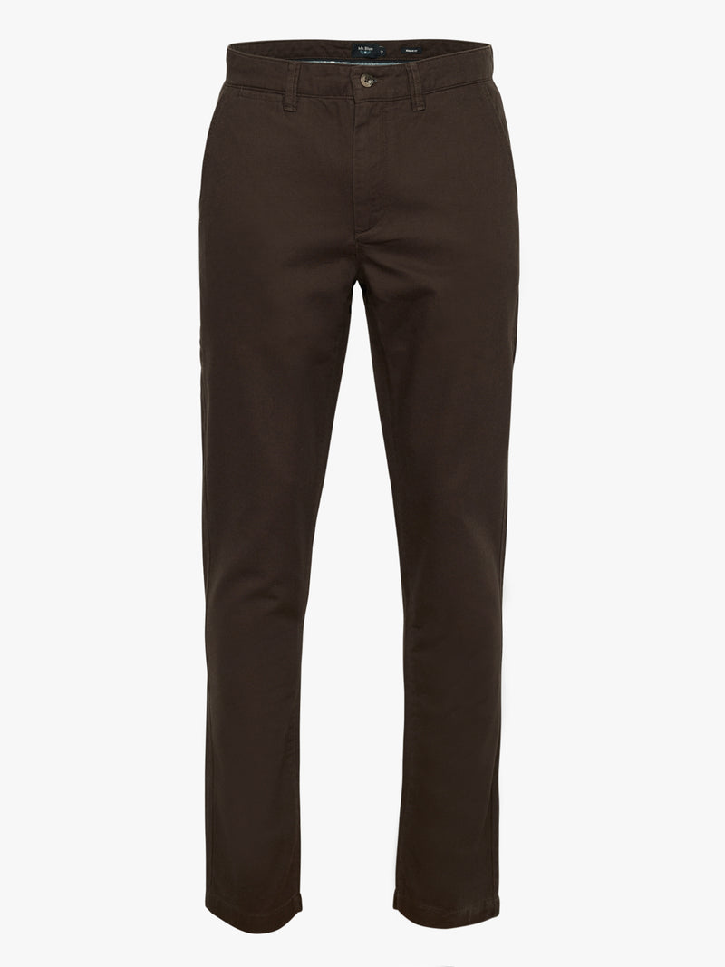 Pantalon chino marron coupe classique