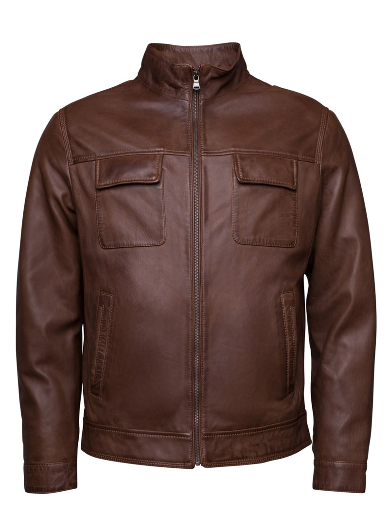 Leather jacket plain