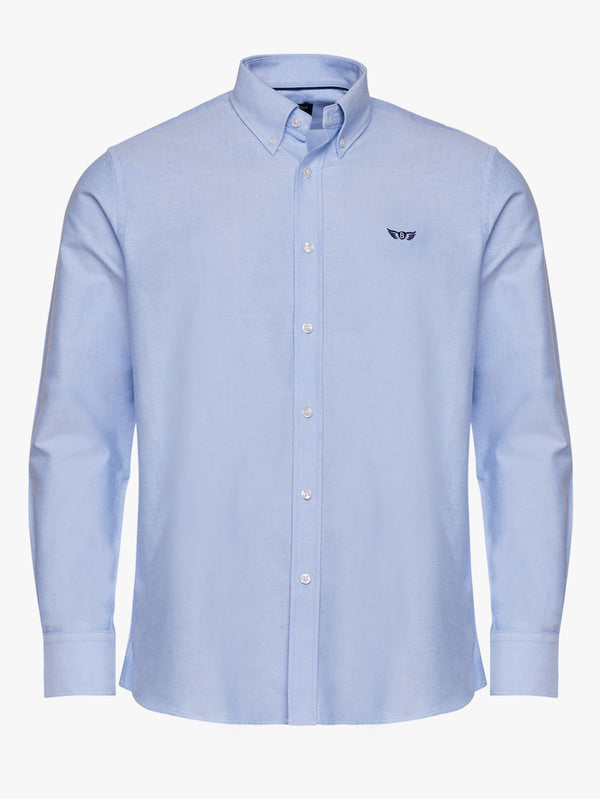 Chemise bleue Oxford coupe classique