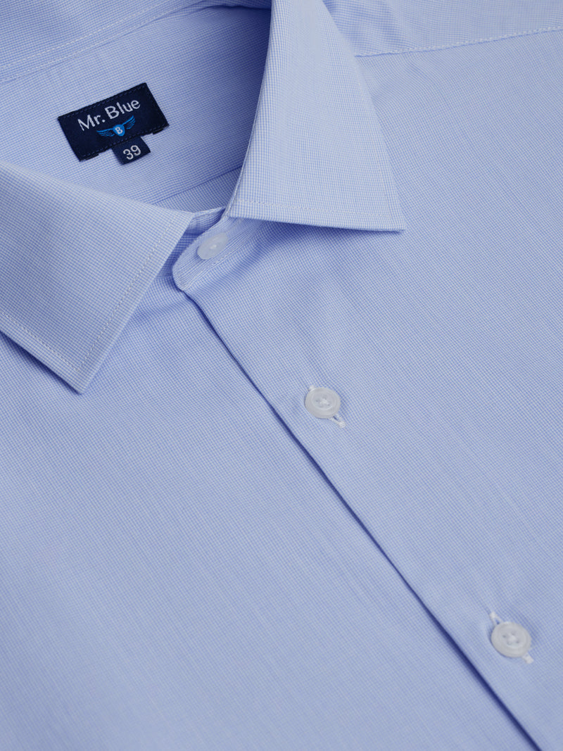 Classic Fit Shirt Fil-a-Fil Blue