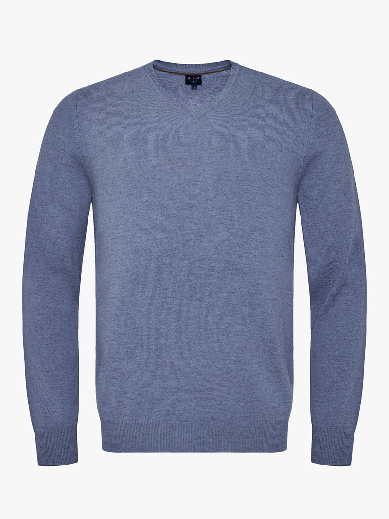 Blue Thick Wool Pullover