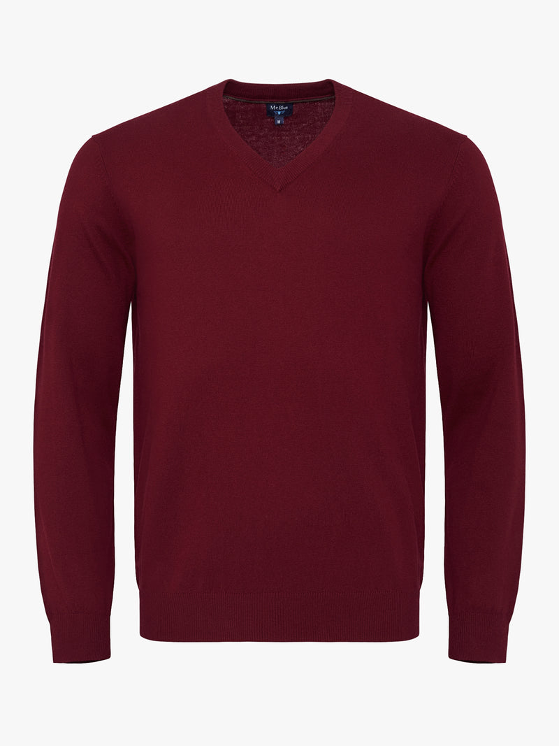 Red Slim Cashmere Pullover