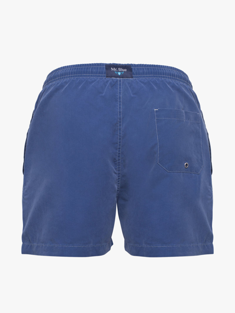 Pantalones cortos de baño italianos de color azul oscuro