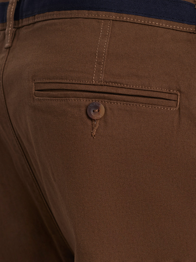 Brown Slim Fit Dobby Chinos