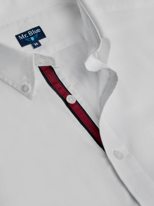 Chemise Oxford blanche coupe classique