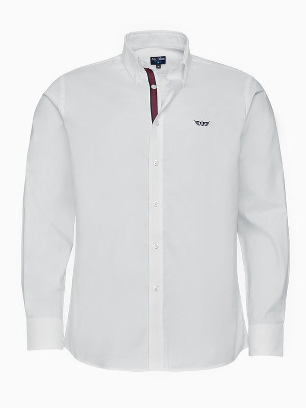 Chemise Oxford blanche coupe classique