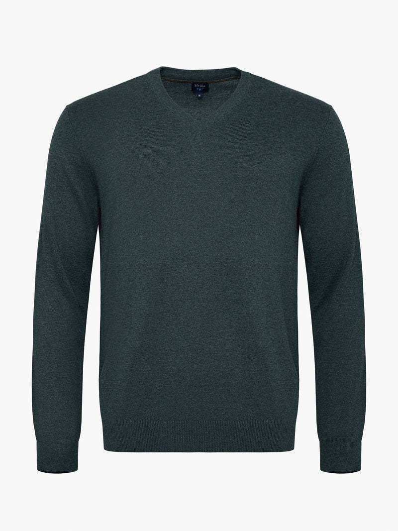 Green Thin Cashmere Pullover