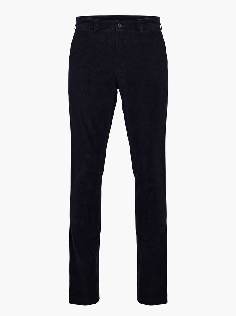 Pantalon bleu coupe classique Bombazine