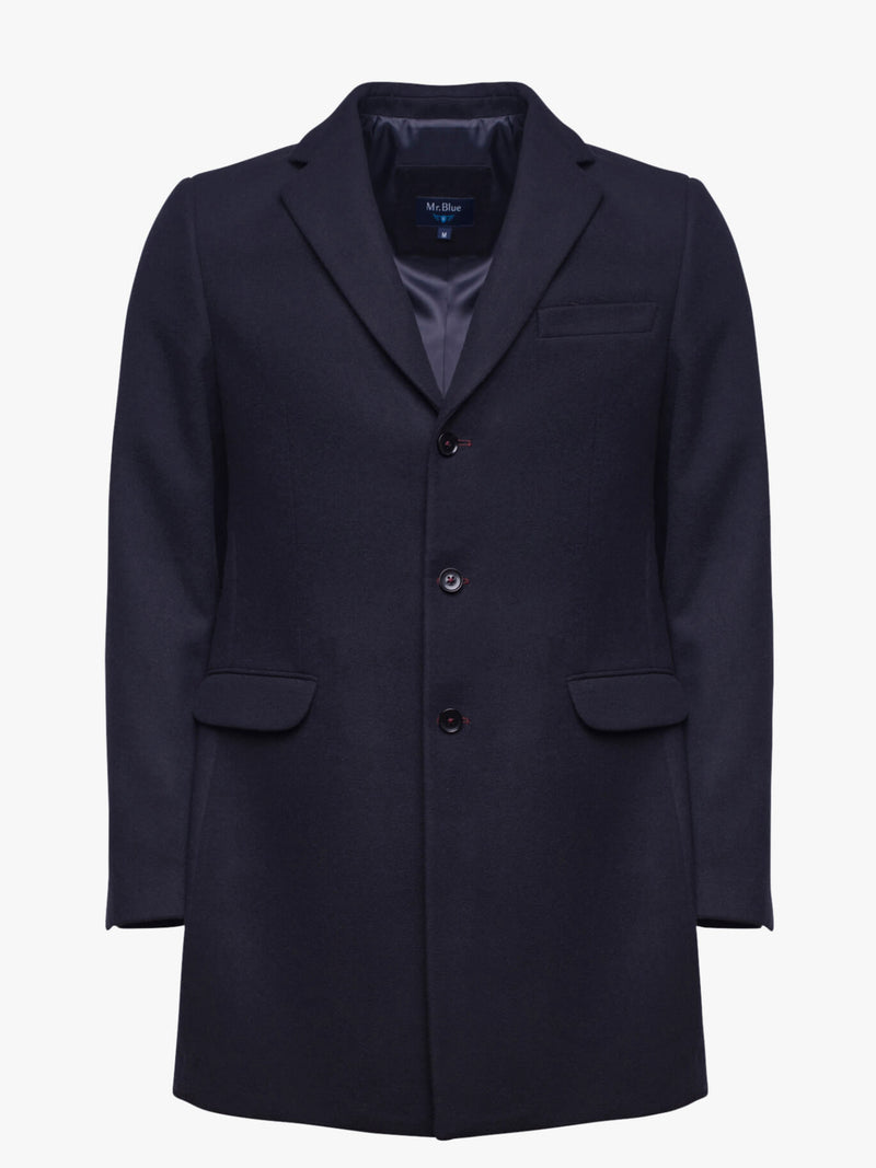 Dark blue overcoat