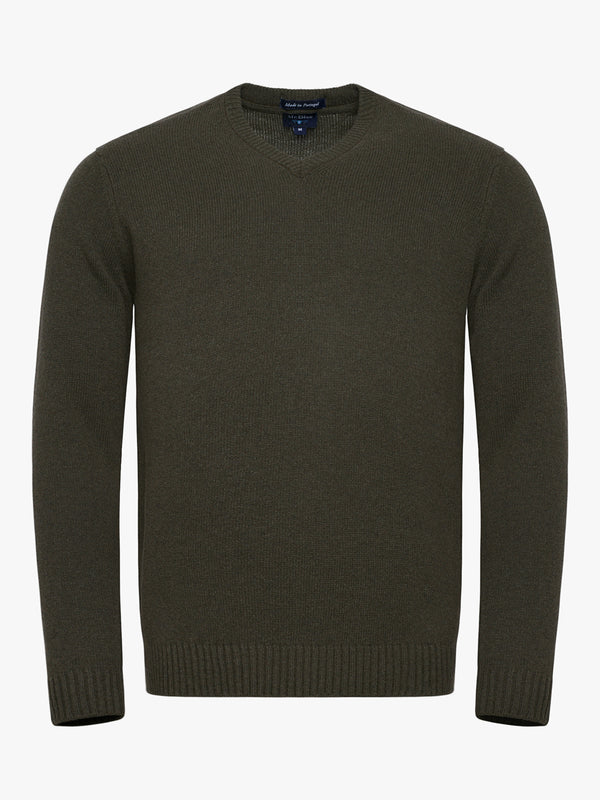 Green Thick Wool Pullover