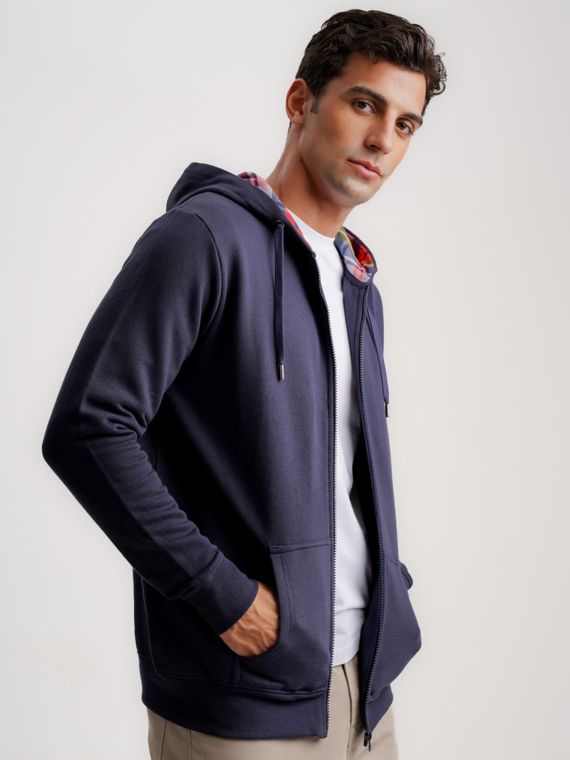 Hoodie Azul Com Logo