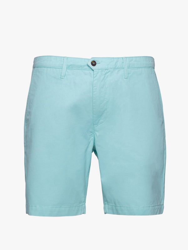 Light green cotton twill shorts