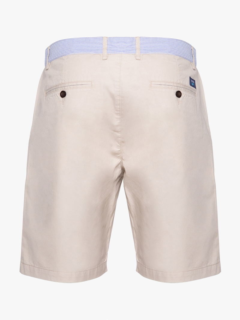 Bermuda shorts in raw cotton twill
