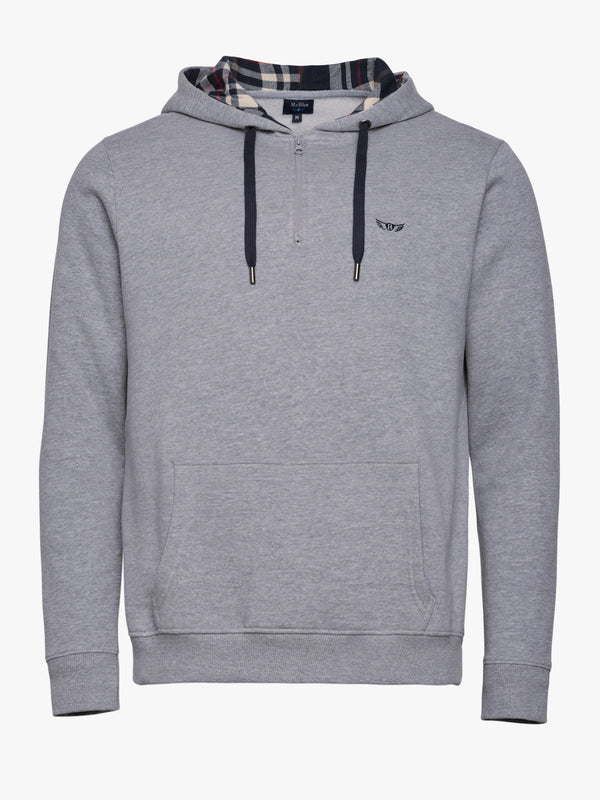 Sweat à capuche gris avec logo