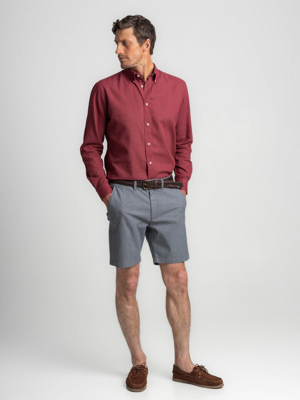 Calções Bermuda Casual Fit Cinzento