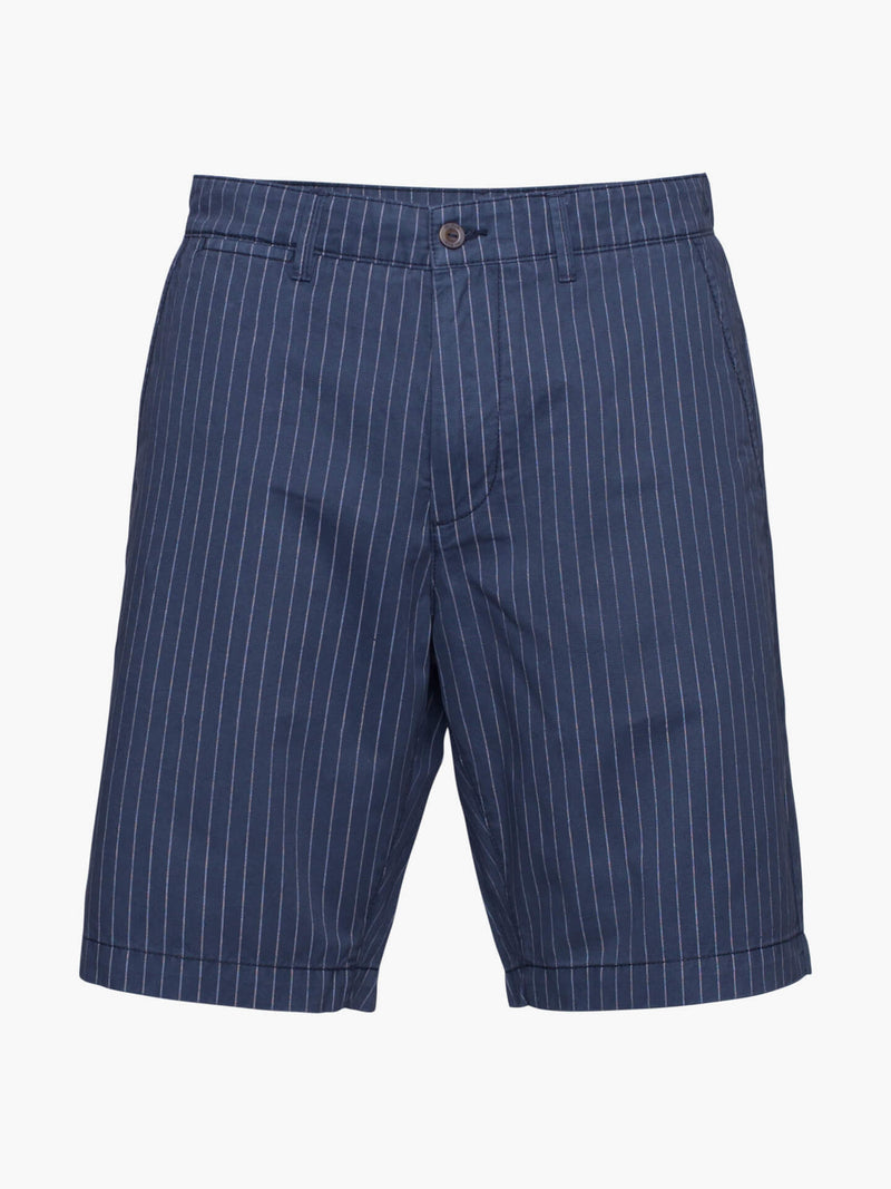 Blue cotton twill shorts