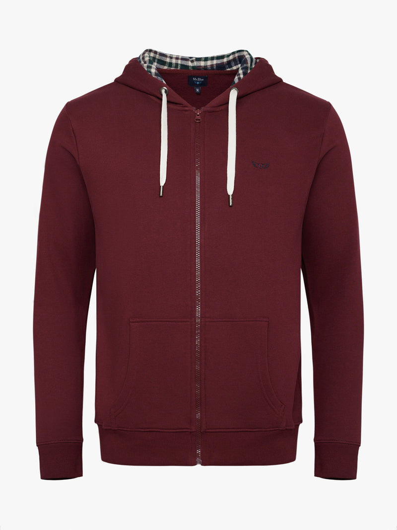 Burgundy Hoodie With Logo