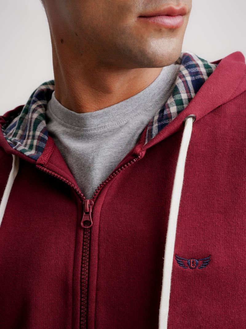 Hoodie Bordeaux Com Logo