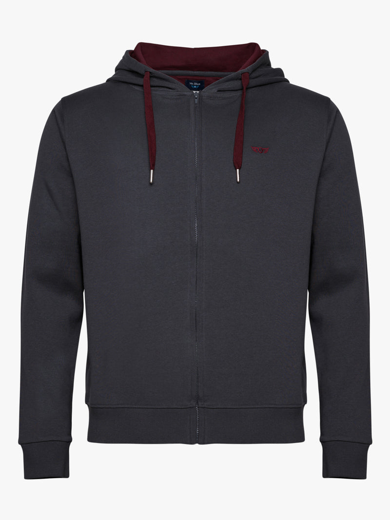 Sudadera Con Capucha Gris Con Logo